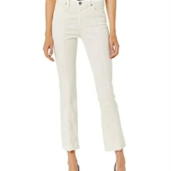 AG Adriano Goldschmied "The Jody" slim flare crop, off white, 26 - Picture 1 of 10